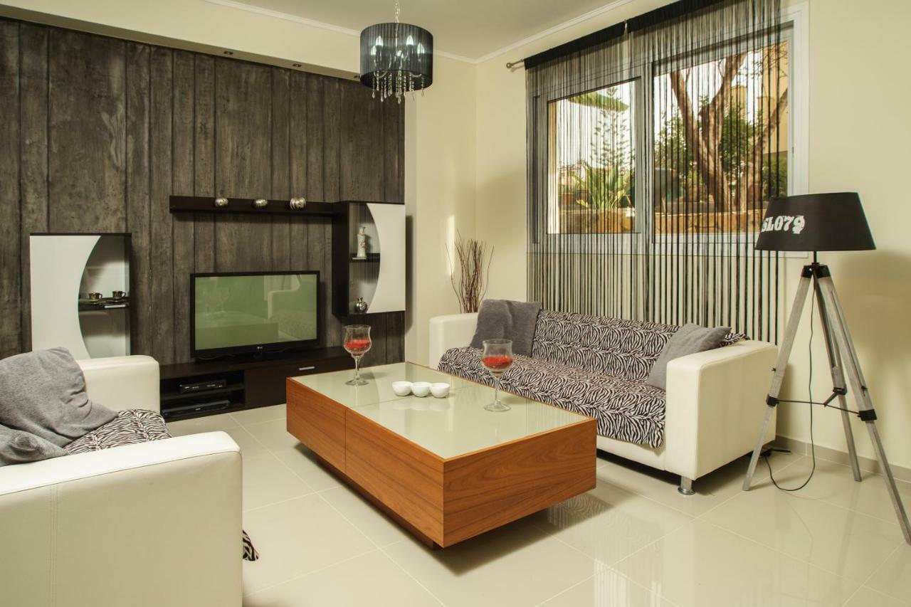 Glaros Beach Apartment Kato Daratso Bagian luar foto